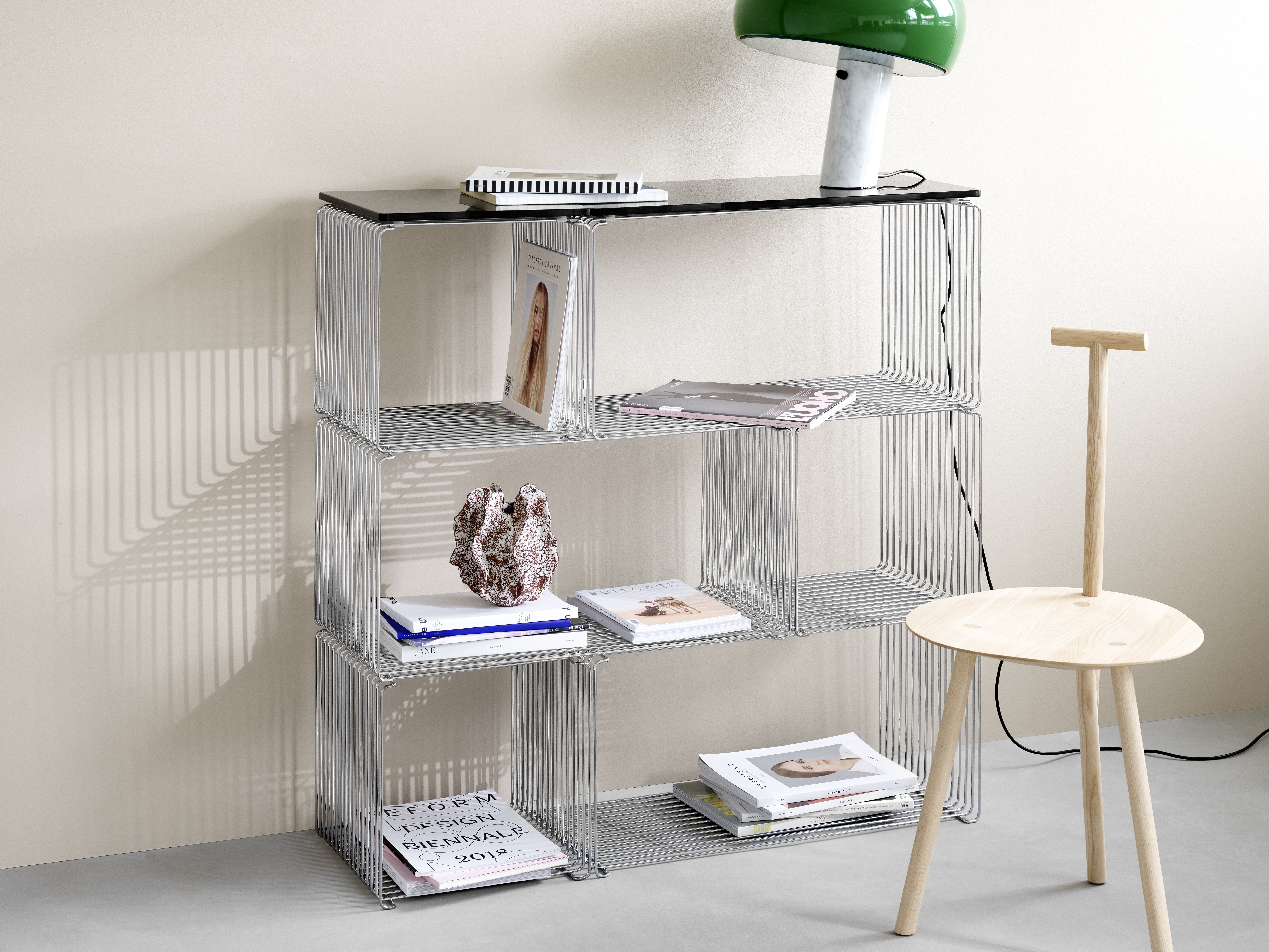 Panton Wire Extended - Wire shelf by Verner Panton W70.1 cm